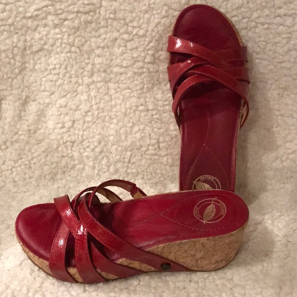 Nurture Shoes - Nurture Red Patent Leather Sandals Size 6.5